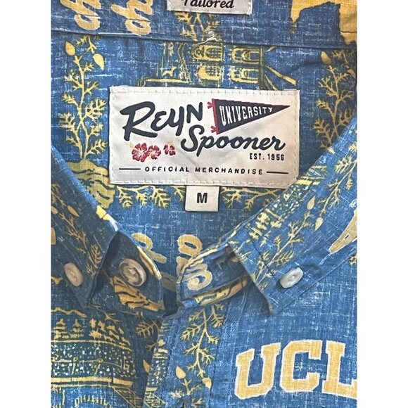 Reyn Spooner UCLA Bruins Mens Classic Hawaiian 1/4 Button Shirt Size M, L, XL - Picture 3 of 5